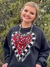 Load image into Gallery viewer, Be Kind Leopard Heart Long Sleeve Tee & Sweatshirt