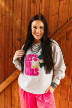 Load image into Gallery viewer, Let's Ho Girls Christmas Glitter Patch Sweatshirt
