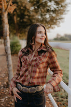 Load image into Gallery viewer, Pretty Plaid Cowboy Button Up