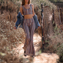Load image into Gallery viewer, Ribbon Stripe Long Bell Bottom ♡