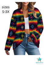 Load image into Gallery viewer, Colores de Mexico Serape Drop Shoulder Cardigan