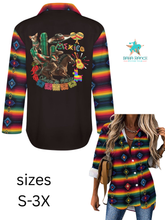 Load image into Gallery viewer, Baha Ranch Colores de Mexico Festival Button Up Blouse