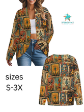 Load image into Gallery viewer, Dia de las Muertes Drop Shoulder Cardigan
