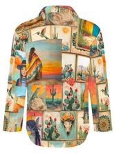 Load image into Gallery viewer, Baha Ranch Colores de Mexico Pictures of the Southwest Button up Blouse