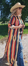 Load image into Gallery viewer, Southwestern Aztec Long Shirt Dress Duster