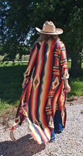Load image into Gallery viewer, Colores De Mexico Southwestern Aztec Serape Long Sleeve Shirt Dress Duster