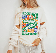 Load image into Gallery viewer, Groovy Floral Mascot Tee - Adult