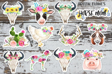 Load image into Gallery viewer, Spring Queen Bull Skull - Sticker