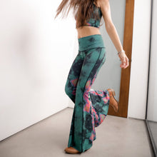 Load image into Gallery viewer, Eagle Feather Green Crop Bell Bottom