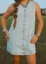 Load image into Gallery viewer, The Dobbs Denim Dress in Light Wash