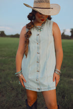 Load image into Gallery viewer, The Dobbs Denim Dress in Light Wash