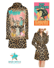 Load image into Gallery viewer, Baha Ranch Retro Pop Western Leopard Cowgirl Robe