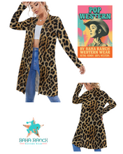 Load image into Gallery viewer, Baha Ranch Retro Pop Western Leopard Lightweight Cardigan