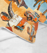 Load image into Gallery viewer, Western Ways Rustic Throw Blanket 60x80 Ultra-Soft Micro Fleece Made in America
