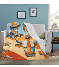 Load image into Gallery viewer, Western Ways Rustic Throw Blanket 60x80 Ultra-Soft Micro Fleece Made in America