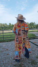 Load image into Gallery viewer, Vintage Rodeo Poster Button-Up Long Sleeve Shirt Duster Dress