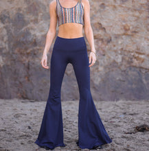 Load image into Gallery viewer, Solid Navy Laser Long Bell Bottom ♡