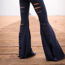 Load image into Gallery viewer, Solid Navy Laser Long Bell Bottom ♡