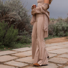 Load image into Gallery viewer, Solid Tan Crop Bell Bottom ♡