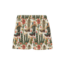Load image into Gallery viewer, Women's Cream Cactus Boots Beach Board Shorts
