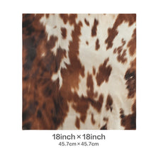 Load image into Gallery viewer, Brown Cow Hide Print Velvety Soft Throw Pillow Case Made in America
