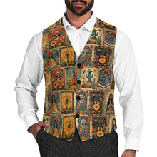 Load image into Gallery viewer, Baha Ranch Colores De Mexico Dia de los Muertes Men's Sleeveless Suit Vest