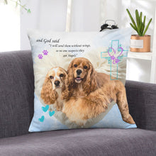 Load image into Gallery viewer, Baha Ranch Angel Pet Rainbow Bridge Custom Pillow Case Made in America