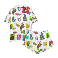 Load image into Gallery viewer, Baha Ranch The Last Roundup Western Rodeo Satin Pajama Set