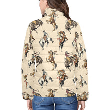 Load image into Gallery viewer, Vintage Cowgirl Women's Puffy Bomber Jacket