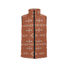 Load image into Gallery viewer, Brown Aztec Men's Puffy Vest