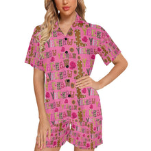 Load image into Gallery viewer, Pink Yeehaw Women's Western Pajama Set