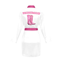 Load image into Gallery viewer, Bridesmaid Boots Women's Belted Satin Feel Dressing Lounge Robe