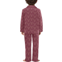 Load image into Gallery viewer, Burgandy Longhorn Boy's Western Pajama Set