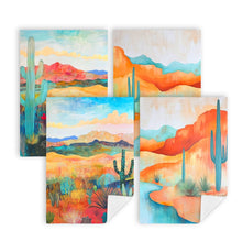 Load image into Gallery viewer, Desert Dreaming Set of 4 Kitchen Dish Towels Made in America