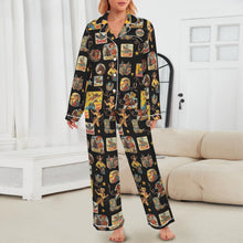 Load image into Gallery viewer, Vintage Cowgirl Collage Western Satin Pajamas