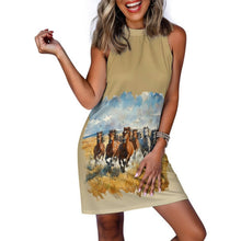 Load image into Gallery viewer, Baha Ranch Runnin' Free Sleeveless Mini Dress