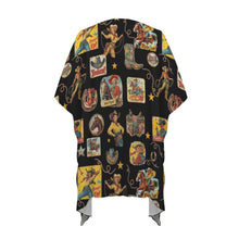 Load image into Gallery viewer, Vintage Cowgirl Collage Kimono Coverup Duster