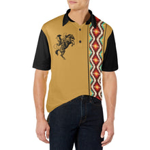 Load image into Gallery viewer, Baha Ranch Wild Cowboy Aztec Western Polo Shirt