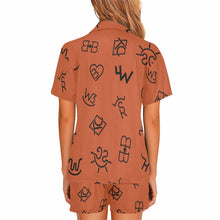 Load image into Gallery viewer, Brown Cattle Brands Short Pajama Set