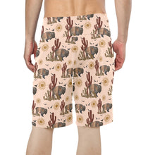 Load image into Gallery viewer, Desert Bison Men's Beach Board Shorts