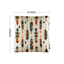 Load image into Gallery viewer, Aztec Feathers Pillow Case Made in America