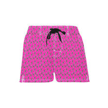 Load image into Gallery viewer, Women's Pink Lightning Bolt Beach Board Shorts