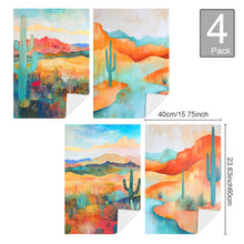 Load image into Gallery viewer, Desert Dreaming Set of 4 Kitchen Dish Towels Made in America