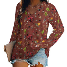 Load image into Gallery viewer, Baha Ranch Western Print Long Sleeve Top