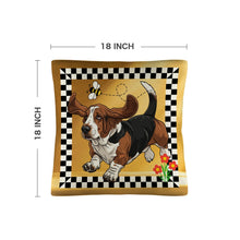 Load image into Gallery viewer, Basset Hound Throw Pillow Case Made in America