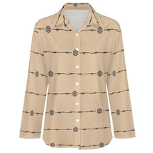 Load image into Gallery viewer, Baha Ranch Son of A Bitch Barbwire Button Up Blouse