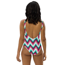 Load image into Gallery viewer, Yeehaw Turquoise Aztec One-Piece Swimsuit