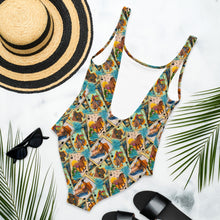 Load image into Gallery viewer, Yeehaw Feelin' Lucky Cowgirl One-Piece Swimsuit
