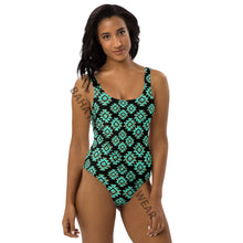 Load image into Gallery viewer, Yeehaw Turquoise Aztec One-Piece Swimsuit
