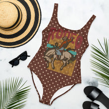 Load image into Gallery viewer, Yeehaw Rodeo Stars One-Piece Swim Suit